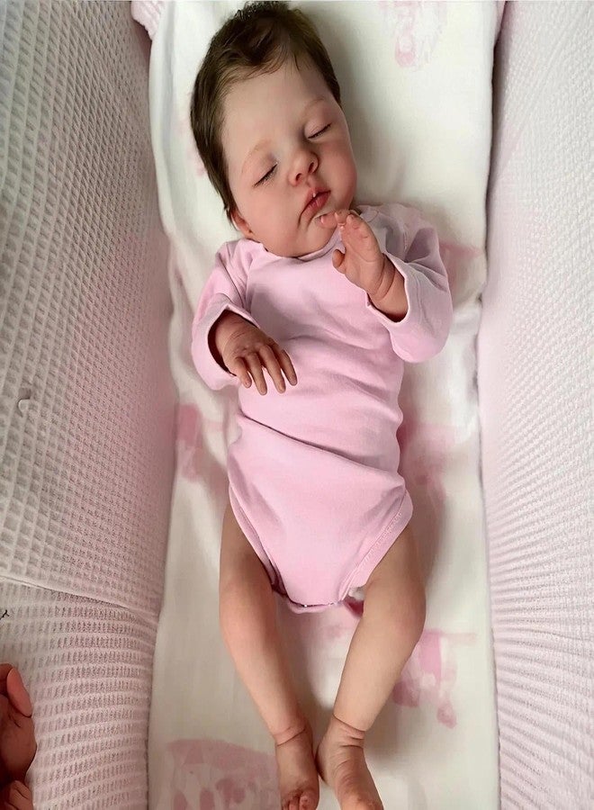 Anano Squishy 45cm Realistic Reborn Baby Dolls Silicone Baby Reborn Toddler Dolls Real Life Silicone Babies with Vivid Veins and Rosy Cheeks for Kids Creative Role-Play & Gift - Image 5